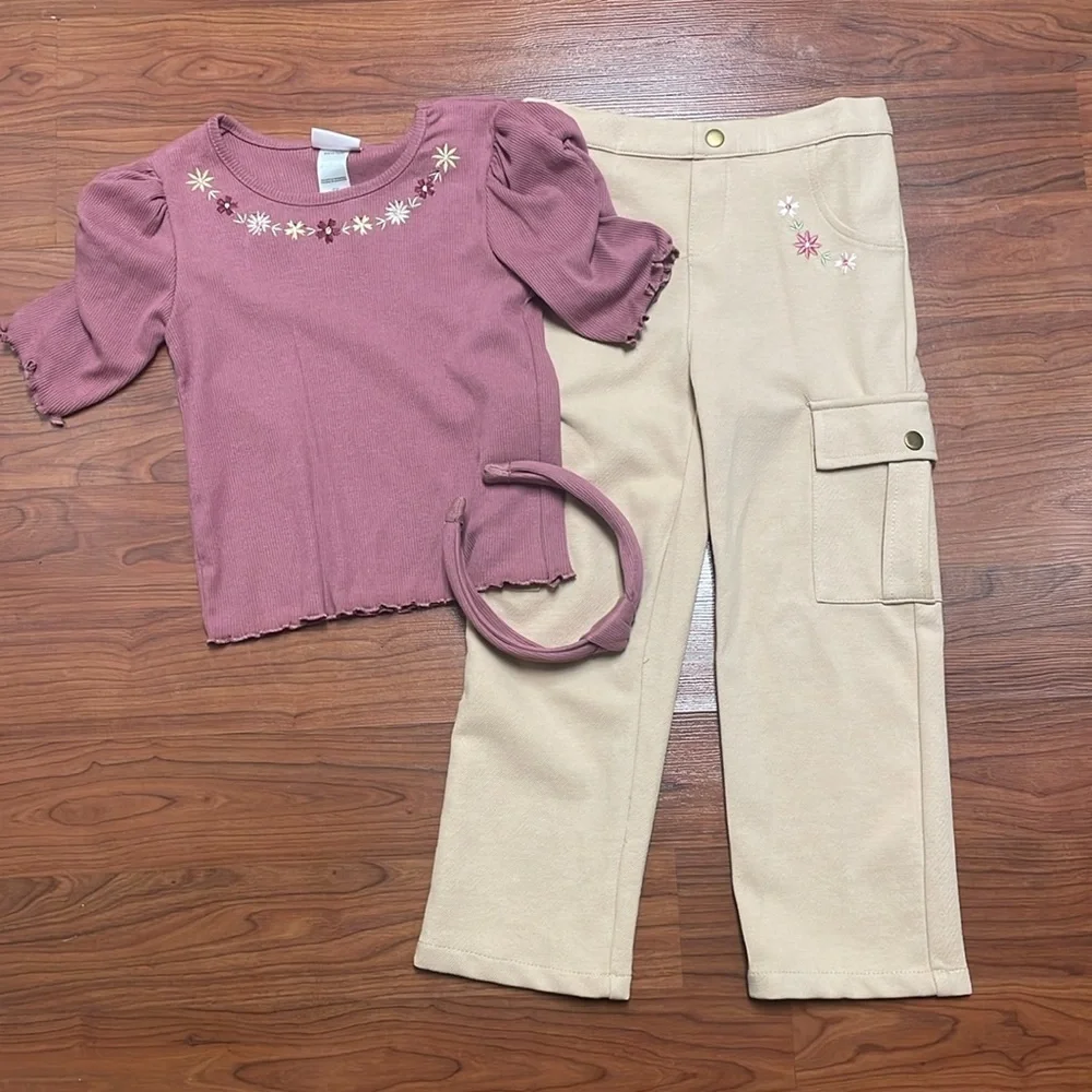 Little Lass girls cute outfit Set with Headband size 6X - Picture 9 of 9